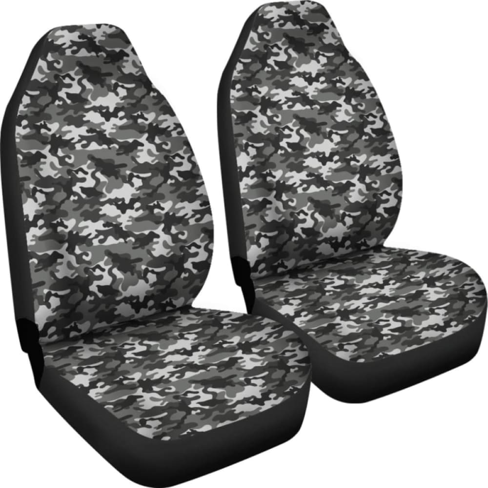 Black Gray Camouflage Car Seat Covers