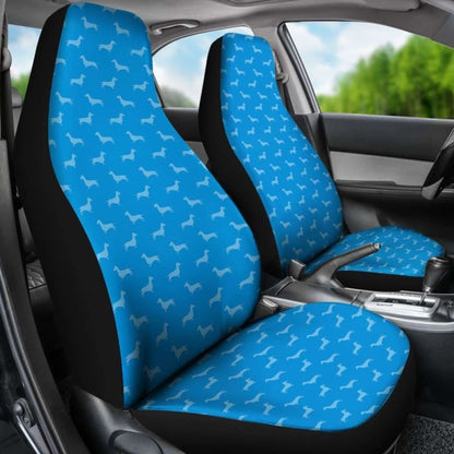 Dachshund Pattern Blue Car Seat Covers Bestselling