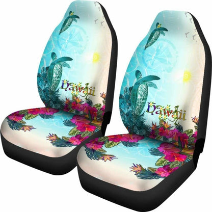 Hawaii Car Seat Covers - View Sea Hawaii With Turtle And Whale -