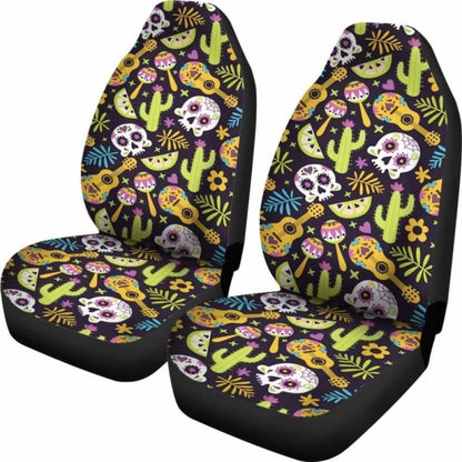 Set Pcs Sugar Skull Car Seat Covers