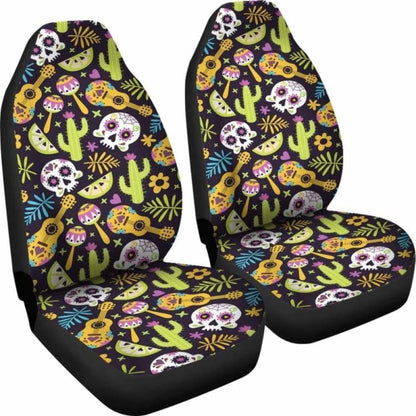 Set Pcs Sugar Skull Car Seat Covers
