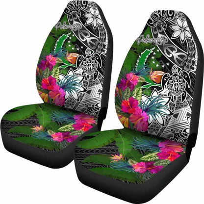 Pohnpei Car Seat Covers - Turtle Plumeria Banana Leaf - Amazing