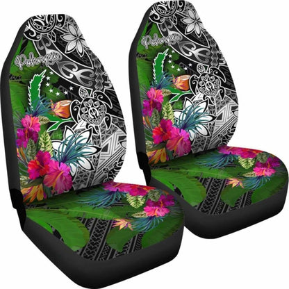 Pohnpei Car Seat Covers - Turtle Plumeria Banana Leaf - Amazing