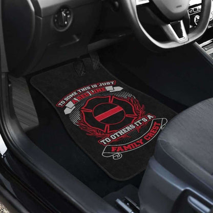 Firefighter Front And Back Car Mats Set Of
