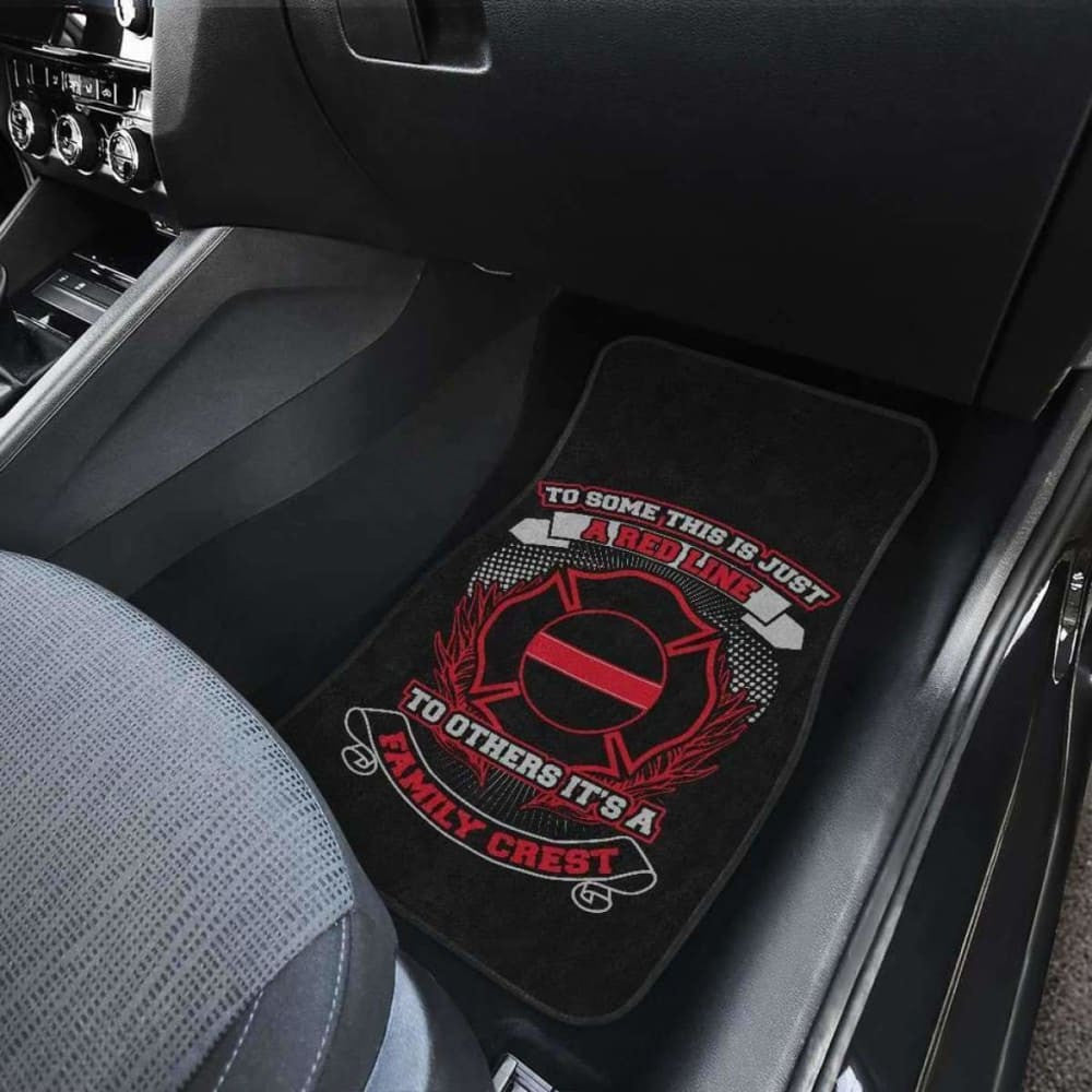 Firefighter Front And Back Car Mats Set Of