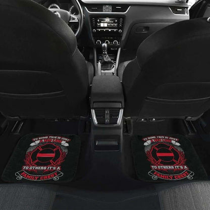 Firefighter Front And Back Car Mats Set Of