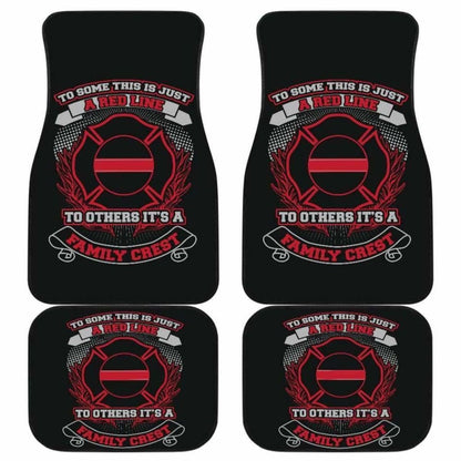 Firefighter Front And Back Car Mats Set Of