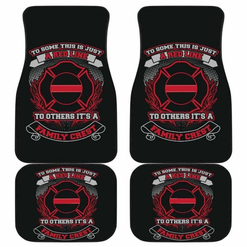 Firefighter Front And Back Car Mats Set Of
