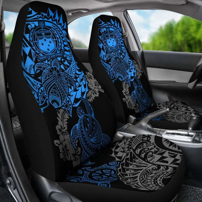 Samoa Polynesian Car Seat Covers - Blue Turtle Flowing - Amazing