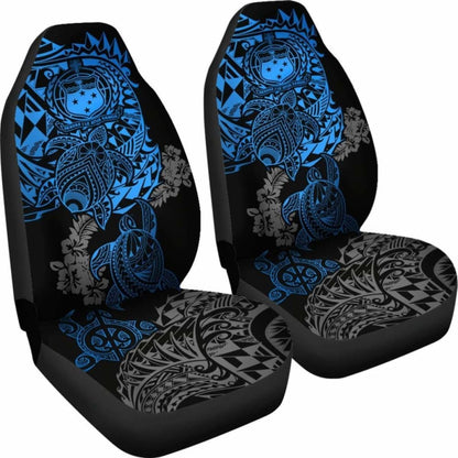 Samoa Polynesian Car Seat Covers - Blue Turtle Flowing - Amazing