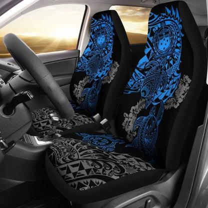 Samoa Polynesian Car Seat Covers - Blue Turtle Flowing - Amazing