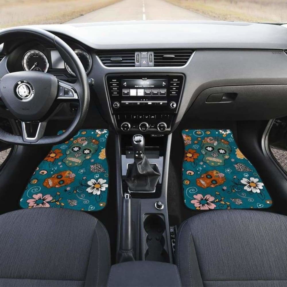 Set Of Pcs Sugar Skull Car Mats