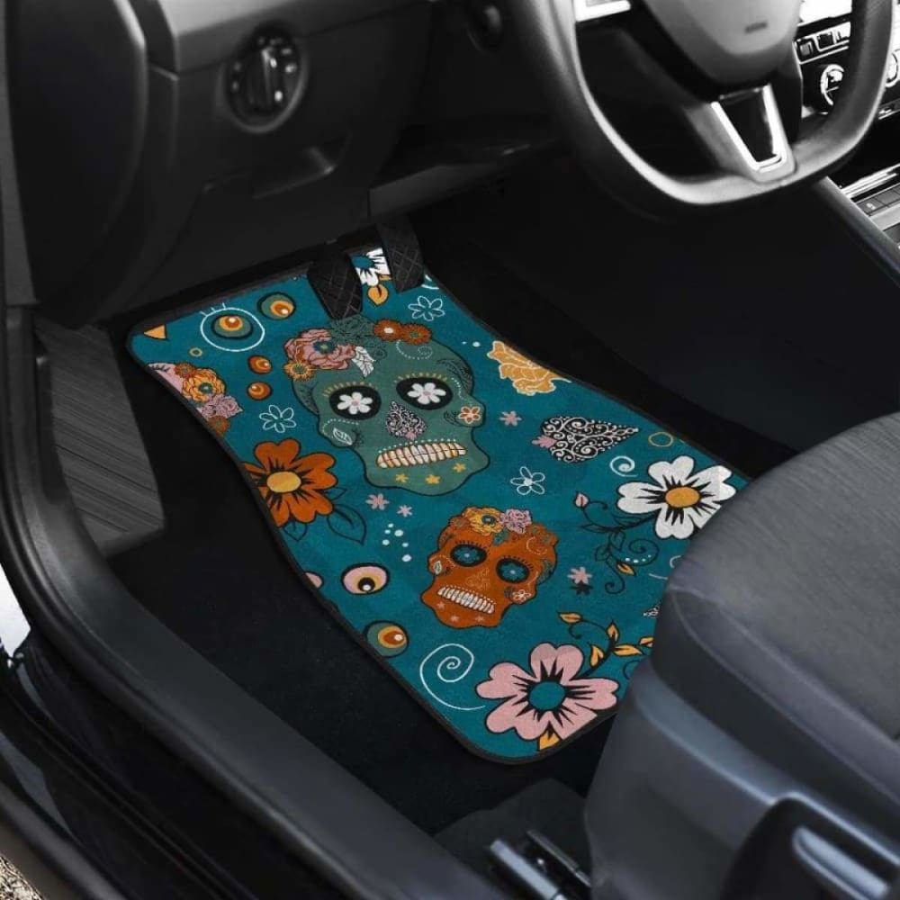 Set Of Pcs Sugar Skull Car Mats