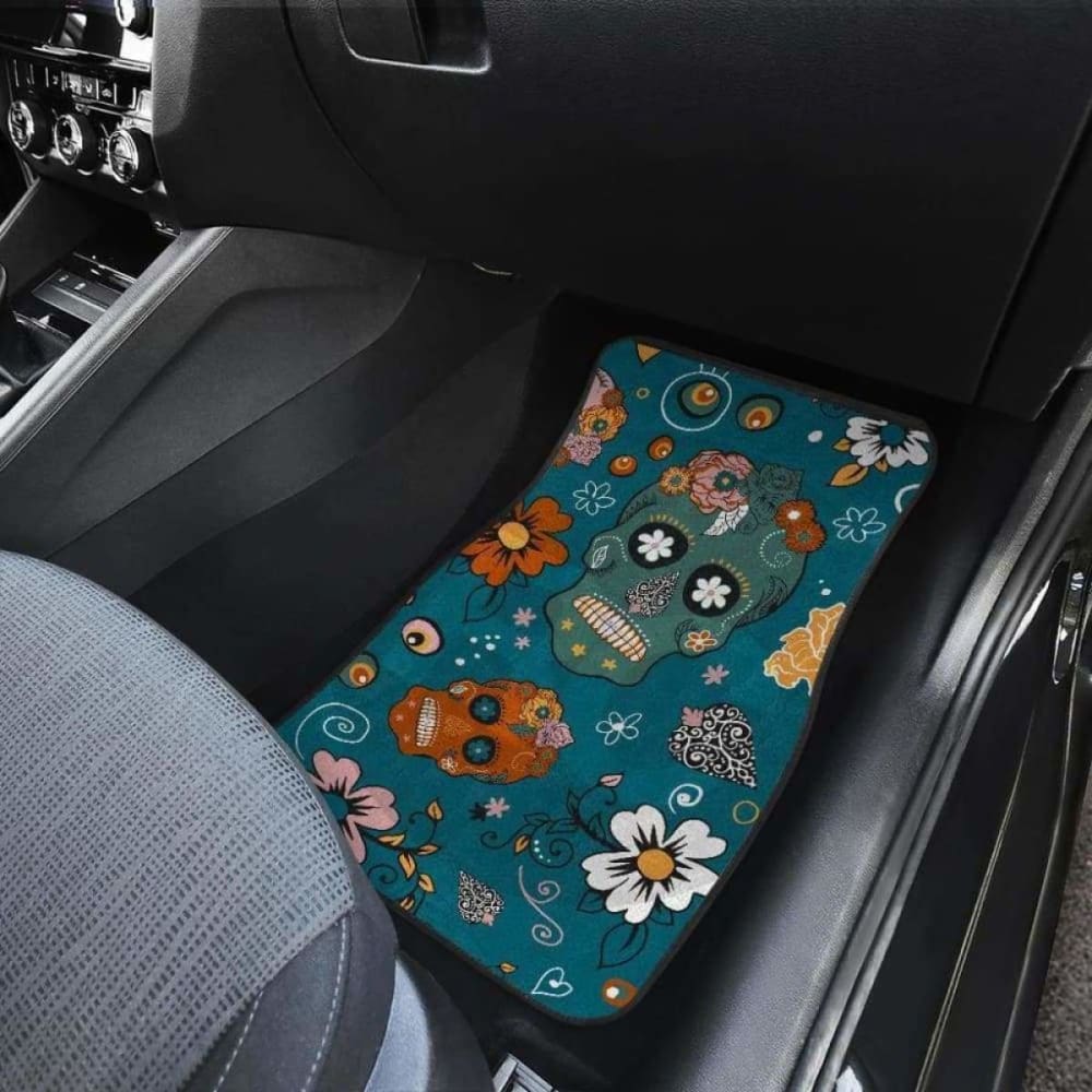 Set Of Pcs Sugar Skull Car Mats