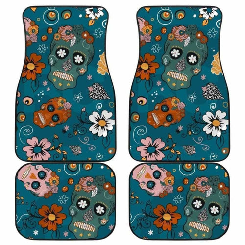 Set Of Pcs Sugar Skull Car Mats