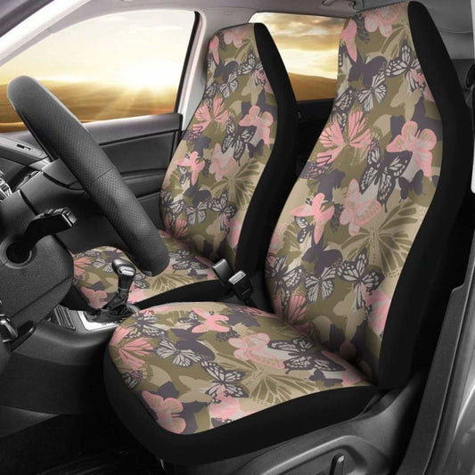 Camo Car Seat Covers Butterfly Pattern