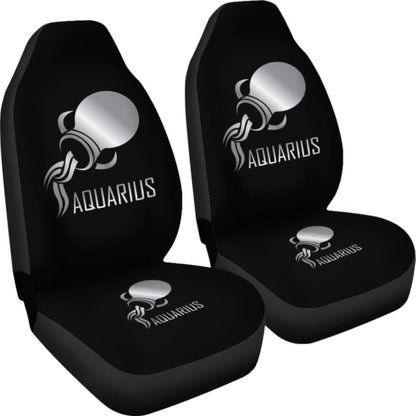Zodiac Aquarius Chrome Seat Cover -