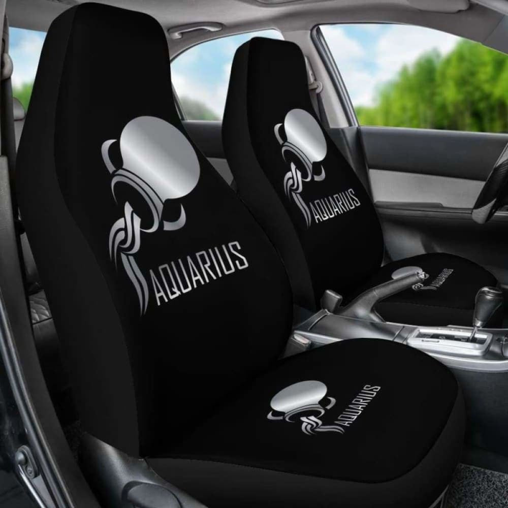 Zodiac Aquarius Chrome Seat Cover -