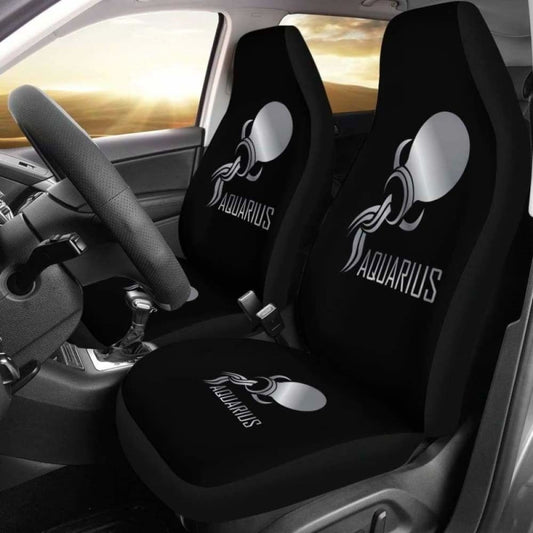 Zodiac Aquarius Chrome Seat Cover -