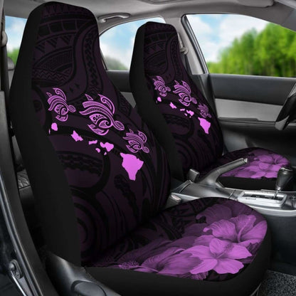 Hawaii Hibiscus Map Polynesian Ancient Pink Turtle Car Set Covers - New - Awesome