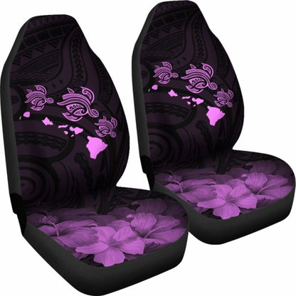 Hawaii Hibiscus Map Polynesian Ancient Pink Turtle Car Set Covers - New - Awesome