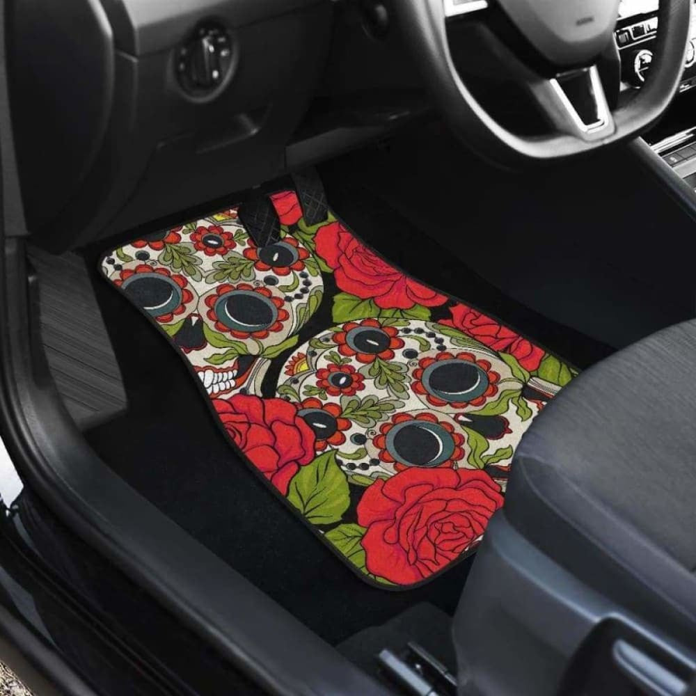 Set Of Pcs Sugar Skull Car Mats