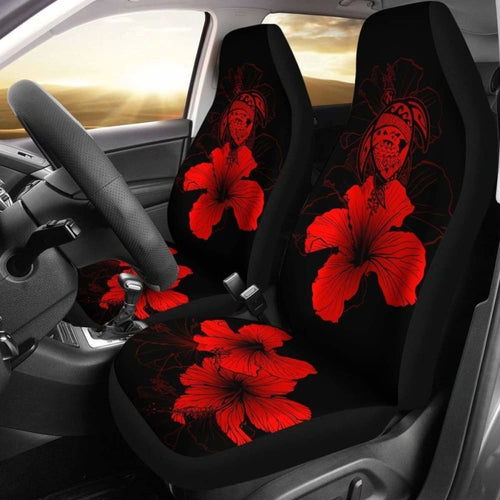 Hawaii Hibiscus Car Seat Cover - Turtle Map - Red - New