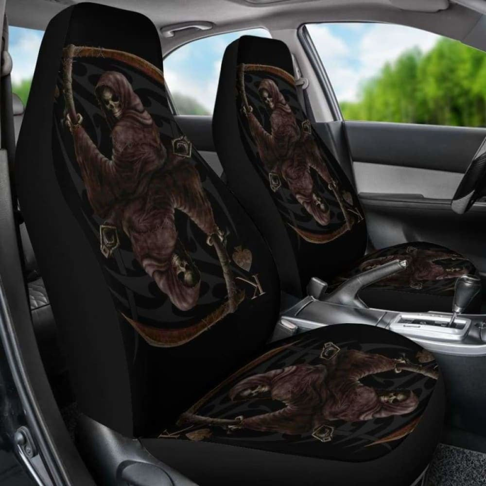 Set Pcs Gothic Skull Car Seat Covers