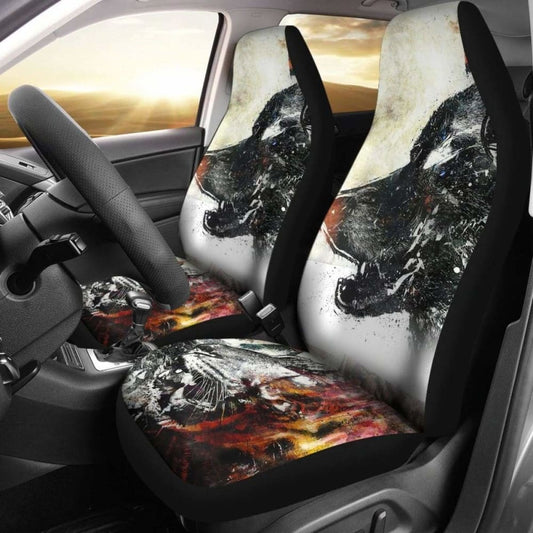 Wolf Drawing Car Seat Covers Amazing