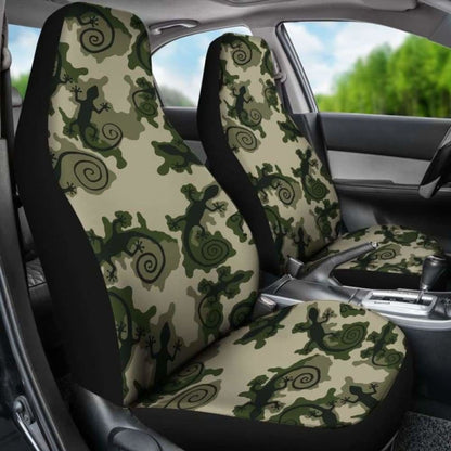 Gecko Camouflage Car Seat Covers Green And Black Camo