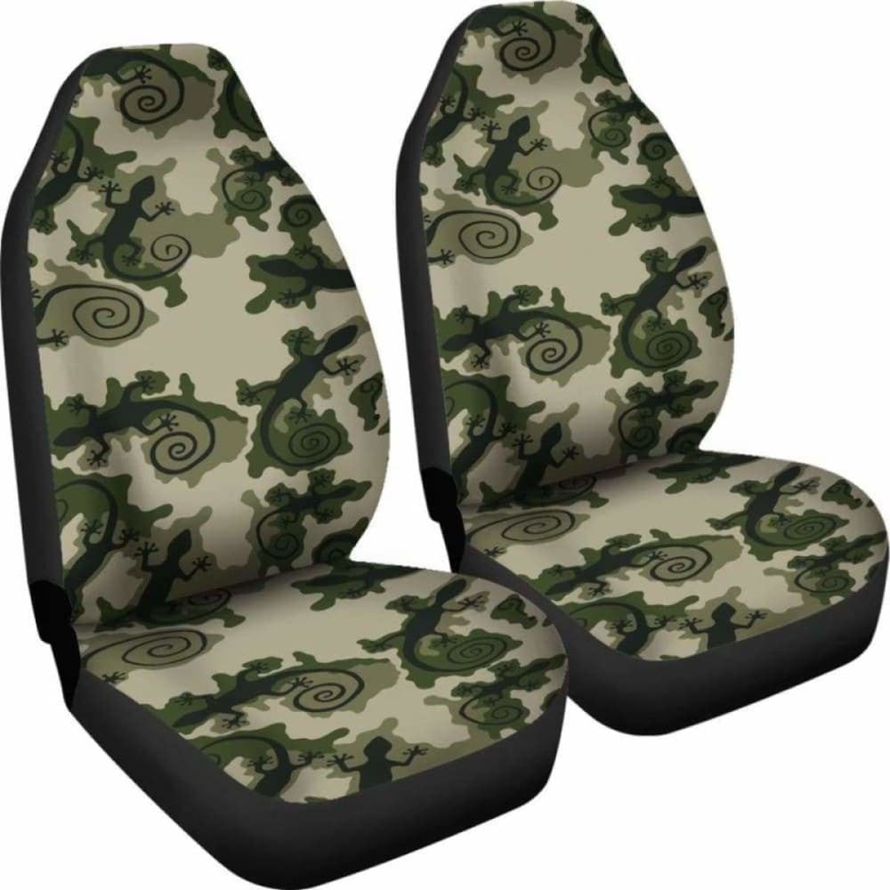 Gecko Camouflage Car Seat Covers Green And Black Camo