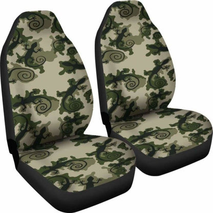Gecko Camouflage Car Seat Covers Green And Black Camo