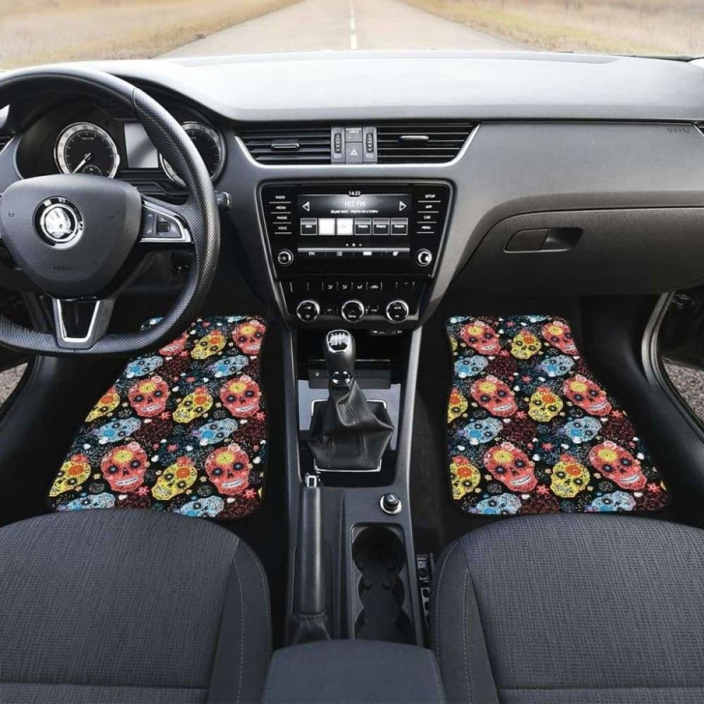 Set Of Pcs Sugar Skull Car Mats