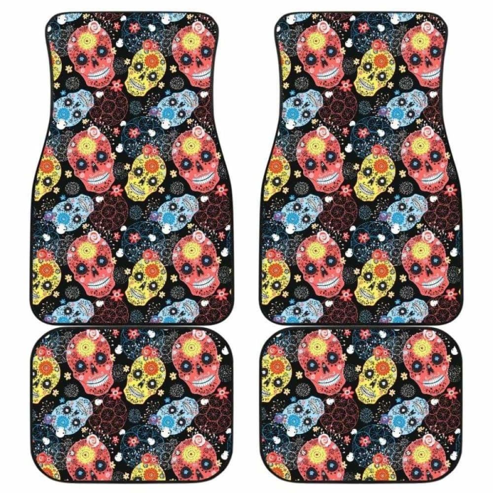 Set Of Pcs Sugar Skull Car Mats