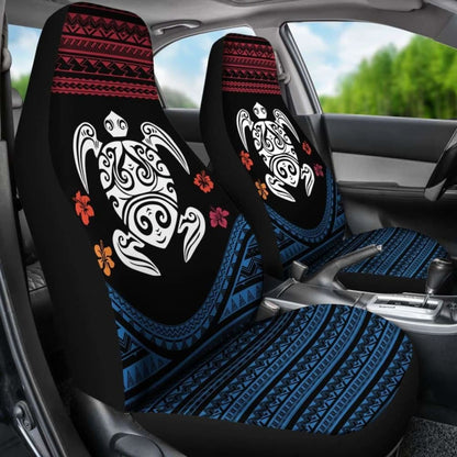 Turtle Polynesian Hawaiian Car Seat Covers Set Of