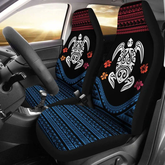 Turtle Polynesian Hawaiian Car Seat Covers Set Of