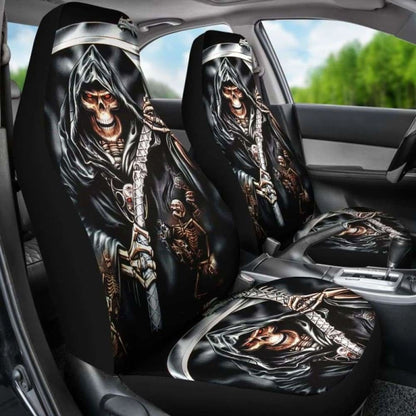 Set Of Skull Grim Reaper Car Seat Covers