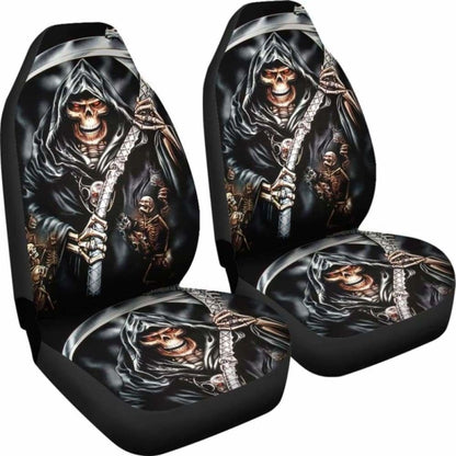 Set Of Skull Grim Reaper Car Seat Covers