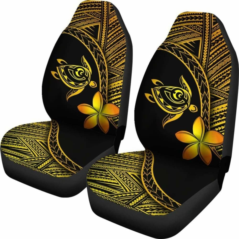 Alohawaii Car Seat Covers - Hawaii Turtle Plumeria Yellow - New