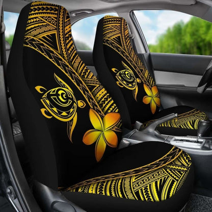 Alohawaii Car Seat Covers - Hawaii Turtle Plumeria Yellow - New