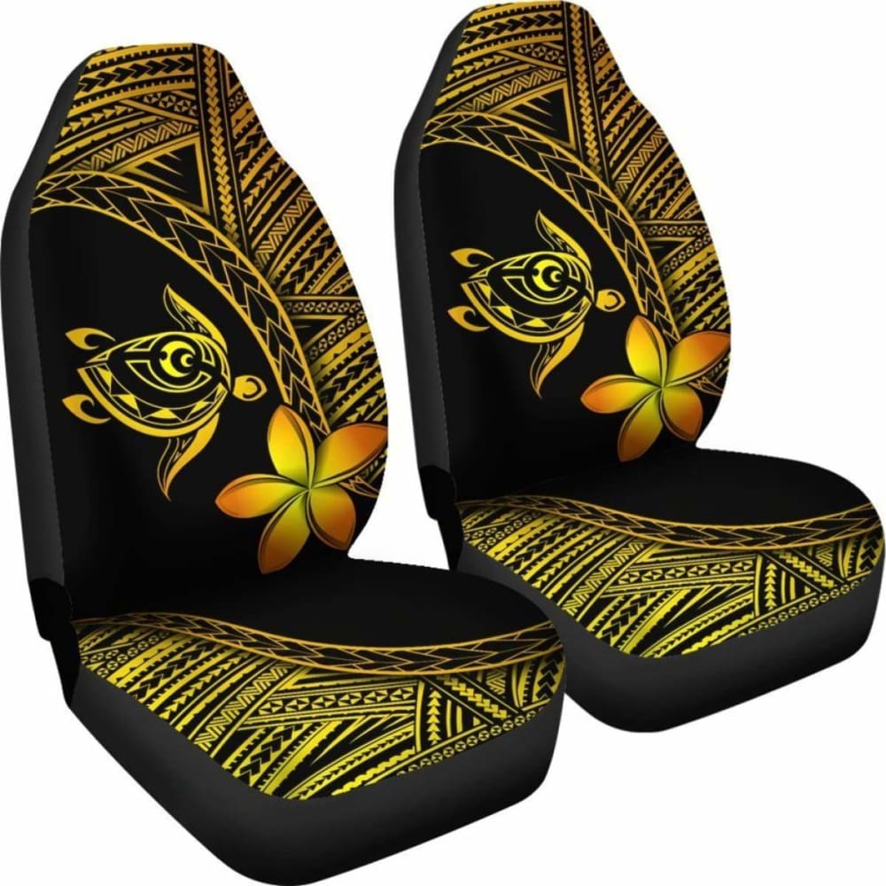 Alohawaii Car Seat Covers - Hawaii Turtle Plumeria Yellow - New