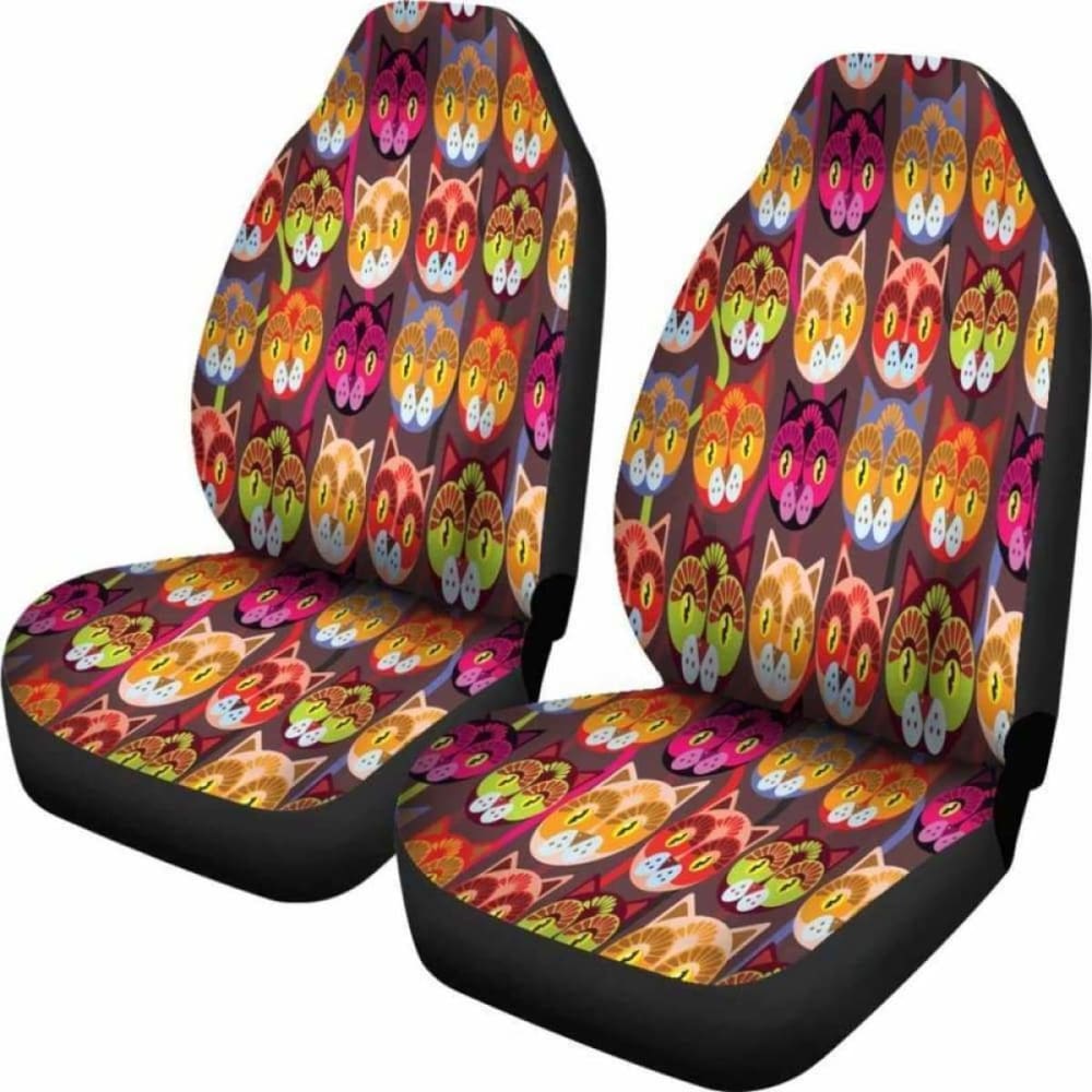 Sugar Skull Cats Car Seat Covers