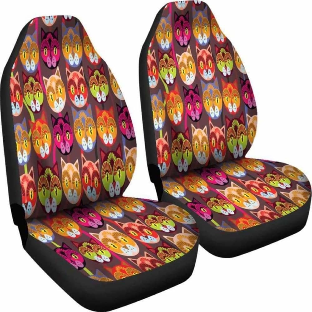 Sugar Skull Cats Car Seat Covers