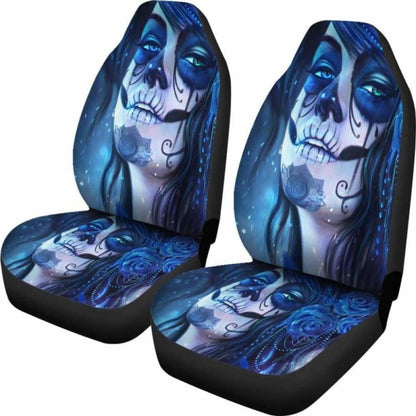 Set Sugar Skull Car Seat Cover Sugar Skulls
