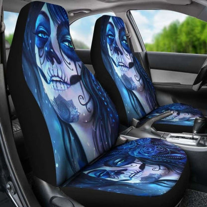 Set Sugar Skull Car Seat Cover Sugar Skulls