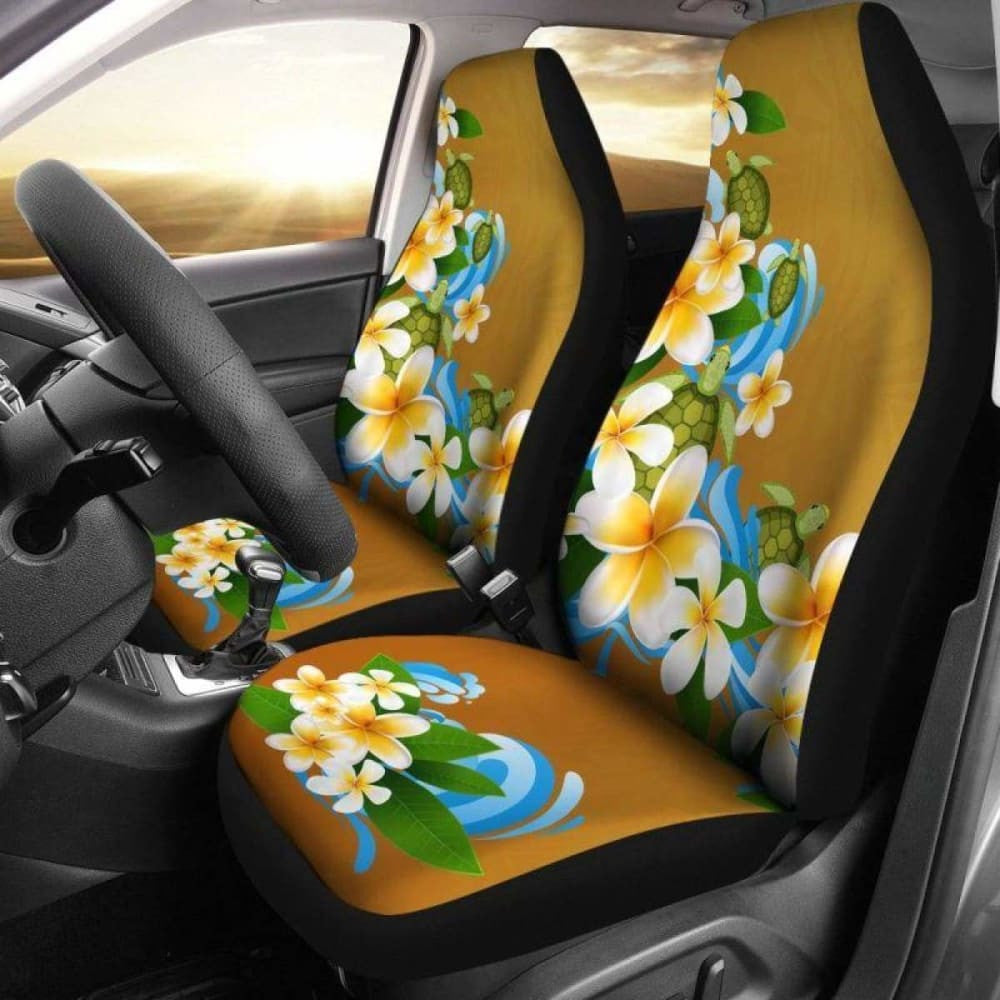 Hawaii Honu Turtle Plumeria Car Seat Covers Awesome