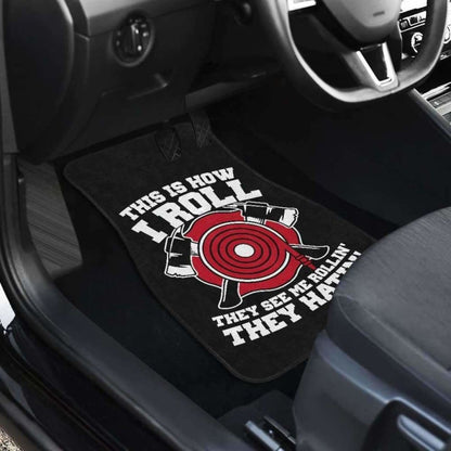 Firefighter Front And Back Car Mats Set Of