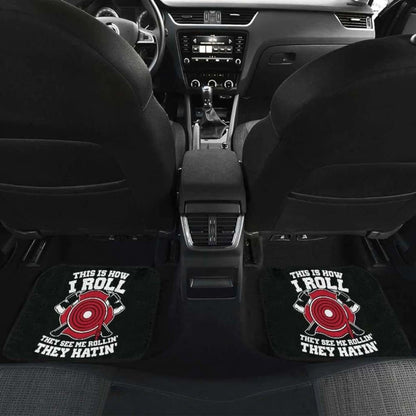 Firefighter Front And Back Car Mats Set Of