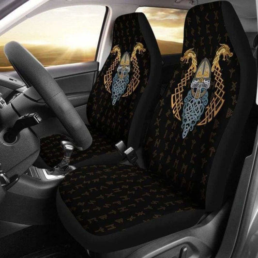 Viking Dragon Odin Rune Car Seat Covers
