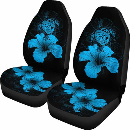 Hawaii Hibiscus Car Seat Cover - Turtle Map - Traffic Blue - New
